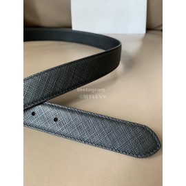 Loewe Soft Black Leather Pin Buckle 30mm Leisure Belts 