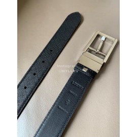 Loewe Soft Black Leather Pin Buckle 30mm Leisure Belts 