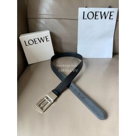 Loewe Soft Black Leather Pin Buckle 30mm Leisure Belts 