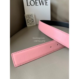 Loewe Soft Leather Gold Buckle 32mm Belts Pink