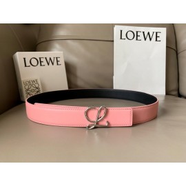 Loewe Soft Leather Gold Buckle 32mm Belts Pink