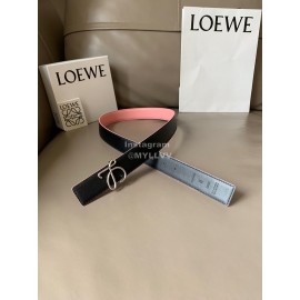Loewe Soft Leather Gold Buckle 32mm Belts Pink