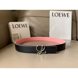 Loewe Soft Leather Gold Buckle 32mm Belts Pink