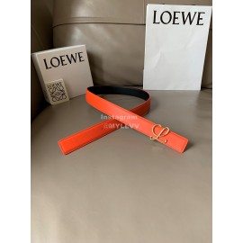 Loewe Soft Leather Gold Buckle 32mm Belts Orange