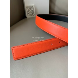 Loewe Soft Leather Gold Buckle 32mm Belts Orange