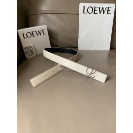 Loewe Soft Leather Gold Buckle 32mm Belts White