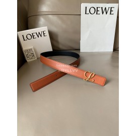 Loewe Soft Leather Gold Buckle 32mm Belts Brown