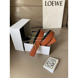 Loewe Soft Leather Gold Buckle 32mm Belts Brown