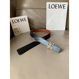 Loewe Soft Leather Gold Buckle 32mm Belts Brown