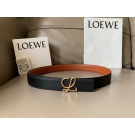 Loewe Soft Leather Gold Buckle 32mm Belts Brown