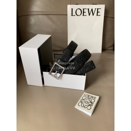 Loewe Embossed Cowhide Pin Buckle 34mm Belts 