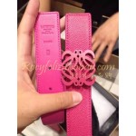 Loewe Fashion Calf Leather Anagram Buckle 32mm Belts Pink