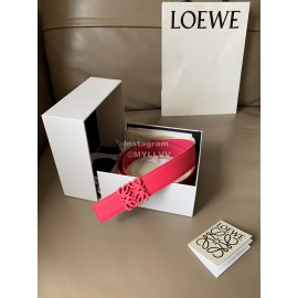 Loewe Fashion Calf Leather Anagram Buckle 32mm Belts Pink