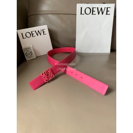Loewe Fashion Calf Leather Anagram Buckle 32mm Belts Pink