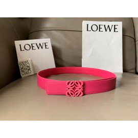 Loewe Fashion Calf Leather Anagram Buckle 32mm Belts Pink