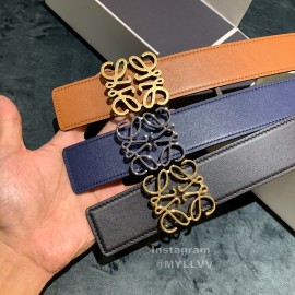 Loewe New Calf Gold Anagram Buckle 40mm Belts Brown