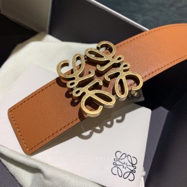 Loewe New Calf Gold Anagram Buckle 40mm Belts Brown