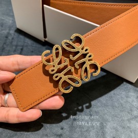 Loewe New Calf Gold Anagram Buckle 40mm Belts Brown