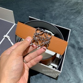 Loewe New Calf Gold Anagram Buckle 40mm Belts Brown