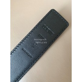 Loewe Soft Leather Gold Anagram Buckle 32mm Belts Black