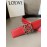 Loewe Soft Leather Gold Anagram Buckle 32mm Belts Red