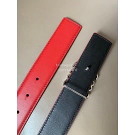 Loewe Soft Leather Gold Anagram Buckle 32mm Belts Red