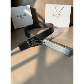 Loewe New Calf Silver Anagram Buckle 40mm Belts