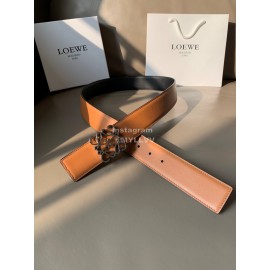 Loewe Fashion Calf Silver Anagram Buckle 40mm Belts For Men And Women