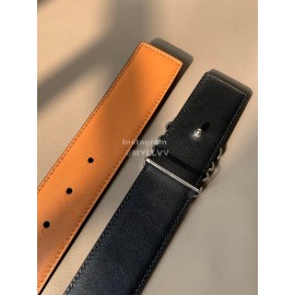 Loewe Fashion Calf Silver Anagram Buckle 40mm Belts For Men And Women