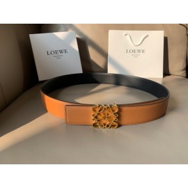 Loewe Fashion Calf Gold Anagram Buckle 40mm Belts Brown