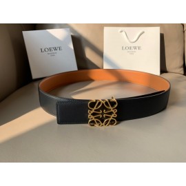 Loewe Fashion Calf Gold Anagram Buckle 40mm Belts Brown