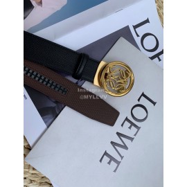 Loewe Embossed Cowhide Gold Automatic Steel Buckle 35mm Belts 