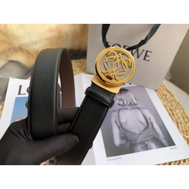 Loewe Embossed Cowhide Gold Automatic Steel Buckle 35mm Belts 