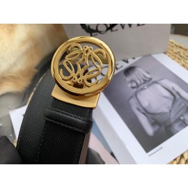 Loewe Embossed Cowhide Gold Automatic Steel Buckle 35mm Belts 