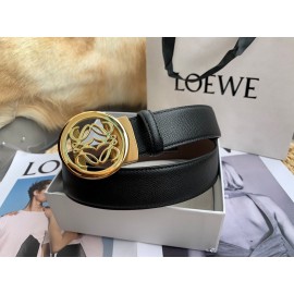 Loewe Embossed Cowhide Gold Automatic Steel Buckle 35mm Belts 