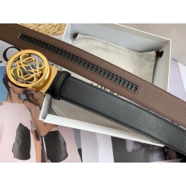 Loewe Embossed Cowhide Gold Automatic Steel Buckle 35mm Belts 