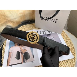 Loewe Embossed Cowhide Gold Automatic Steel Buckle 35mm Belts 