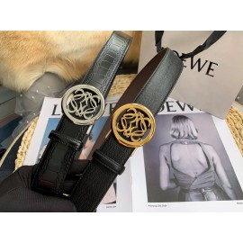 Loewe Embossed Cowhide Gold Automatic Steel Buckle 35mm Belts 