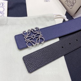 Loewe Soft Grain Calf Leather Anagram Buckle 40mm Belts Blue