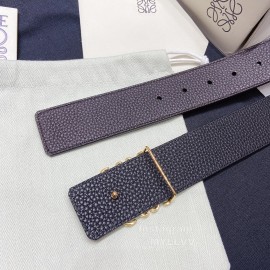 Loewe Soft Grain Calf Leather Anagram Buckle 40mm Belts Coffee