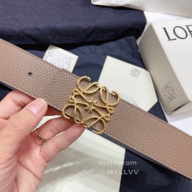 Loewe Soft Grain Calf Leather Anagram Buckle 40mm Belts Brown