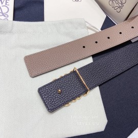 Loewe Soft Grain Calf Leather Anagram Buckle 40mm Belts Brown