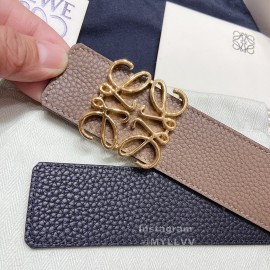 Loewe Soft Grain Calf Leather Anagram Buckle 40mm Belts Brown