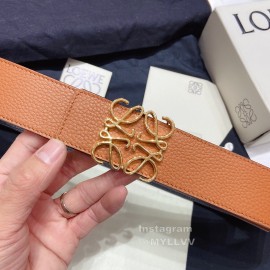 Loewe Soft Grain Calf Leather Anagram Buckle 40mm Belts Tan