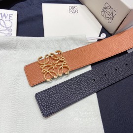 Loewe Soft Grain Calf Leather Anagram Buckle 40mm Belts Tan