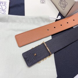 Loewe Soft Grain Calf Leather Anagram Buckle 40mm Belts Tan