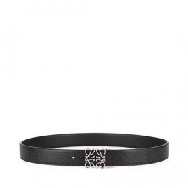 Loewe Leisure Black Calf Gold Anagram Buckle 40mm Belts