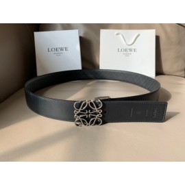 Loewe Leisure Black Calf Gold Anagram Buckle 40mm Belts