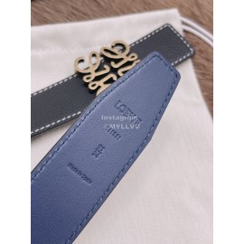 Loewe Soft Grain Calf Leather Anagram Buckle 40mm Belts Black