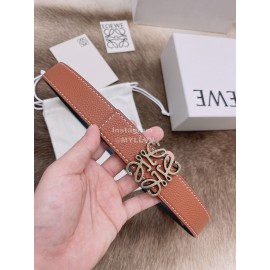 Loewe Soft Grain Calf Leather Anagram Buckle 32mm Belts Tan